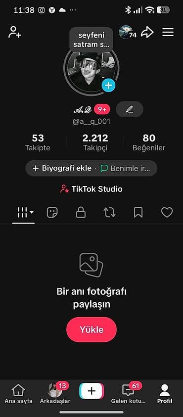 Satılır: TikTok hesabı - Platforma: TikTok - İstifadəçi adı