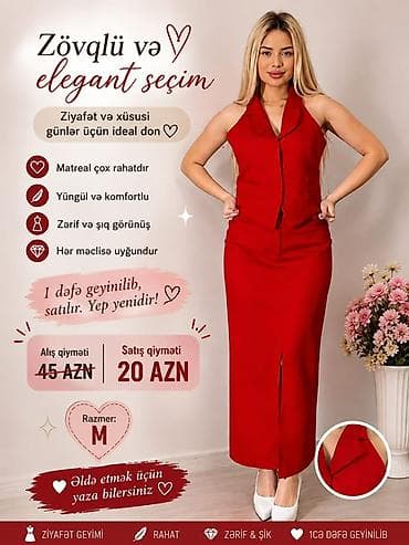 qizil uzukler type 1: Qırmızı rəngdə zövqlü və eleqant ziyafət donu. Xüsusi günlər — 1