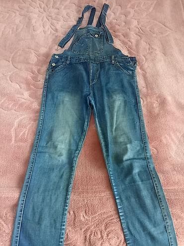 Мужская обувь: Denim kombinezon (overol) - Model: klassik mavi cins kombinezon, düz — 2