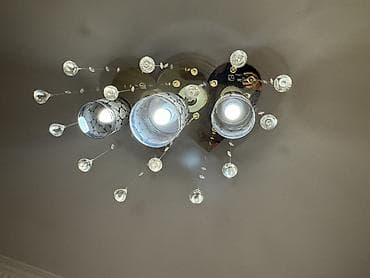 led lyustralar: Çılçıraq, 3 lampa, Şüşə — 3