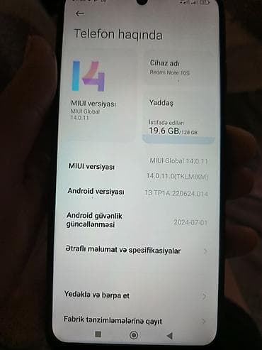 note 10 samsung: Redmi Note 10S, 128 GB, rəng - Qara, Simsiz şarj — 3
