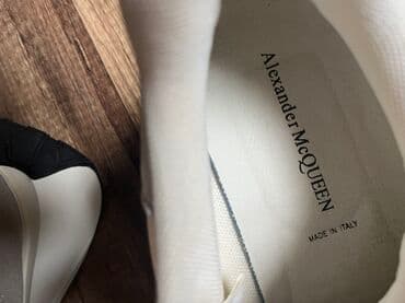 черные мужские мокасины: Orginal Alexander McQueen unisex idman ayaqqabısı - Model: Alexander — 2