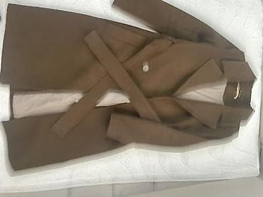 Верхняя одежда: Streetbox İstanbuldan alınıb Qadın palto – qəhvəyi rəngdə, uzun dizayn — 2