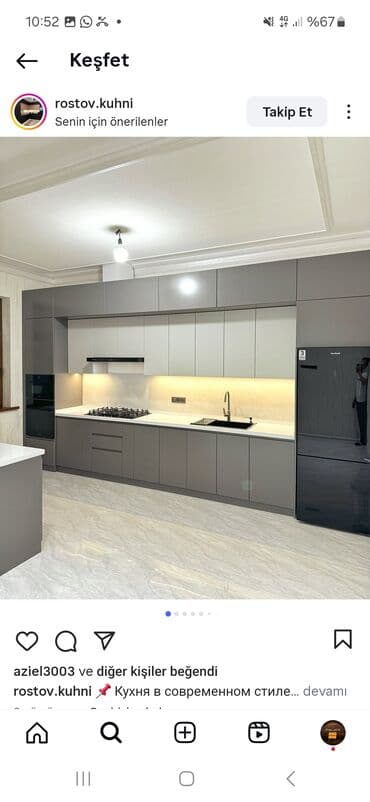 metbex ucun skaf: Məhsul: Mətbəx mebeli (müasir dizaynlı hazır dəstlər) - Stil — 3