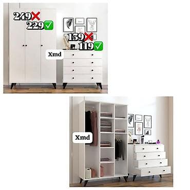 suvenir pul: Geyim şkafları və komod dəsti - Model 1: 3 qapılı şkaf, xaricdən — 2