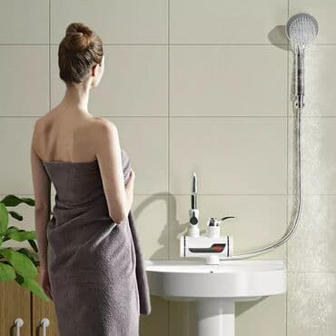 şu çəni: İsidici krant və duş. Birləşdirilmiş güc 3000 vatt, 5 saniyəyə sürətli — 2