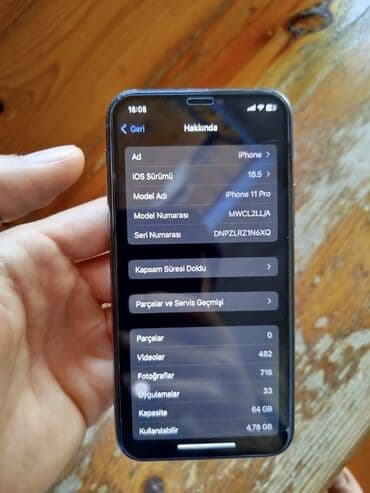 kondisener islenmis: IPhone 11 Pro, 64 ГБ, Midnight, Face ID — 6