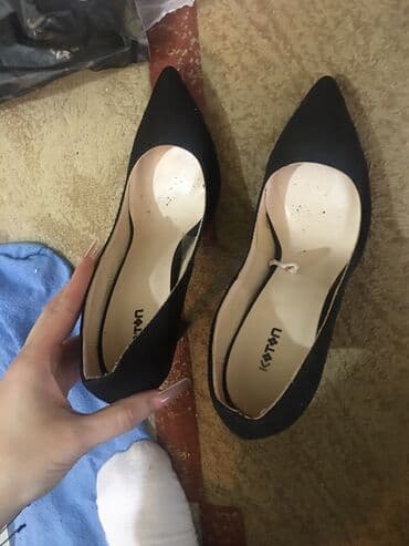 женские бордовые туфли: Туфли, Размер: 36.5, цвет - Черный, Новый — 1