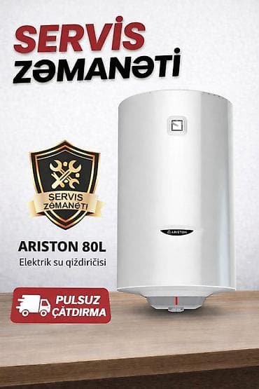 elekt: Ariston 80 l, Yeni, Kredit yoxdur, Pulsuz çatdırılma, Rayonlara çatdırılma — 1