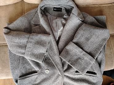 geyim alıram: Palto, S, rəng - Boz — 5