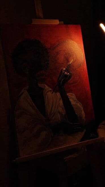 Kətan üzərində yağlı boya ilə rəsm . 60x45