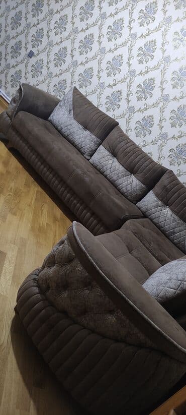 divan 2 əl: Künc divan, İşlənmiş, Açılan, Bazalı, Parça, Çatdırılma yoxdur — 5