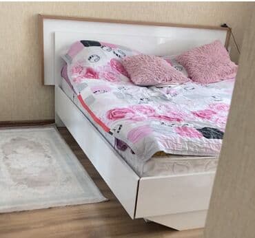 acılıb yığılan carpayı: İşlənmiş, İkinəfərlik çarpayı, Bazalı, Matras ilə, Siyirməsiz, Azərbaycan — 1