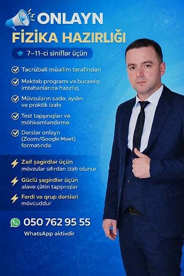 Avto xidmətlər: Repetitor, Fizika, İmtahanlara hazırlıq — 1