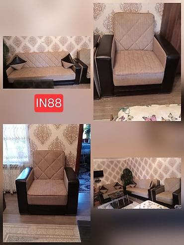 Divan, 2 kreslo, Bazalı, Açılan