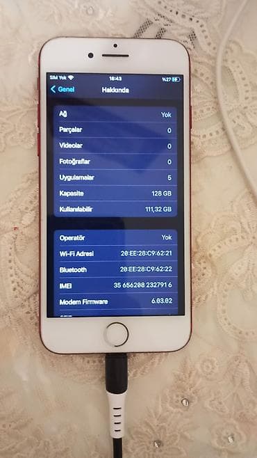 iphone 7 mini: IPhone 7, 128 GB, Qırmızı, Barmaq izi — 5