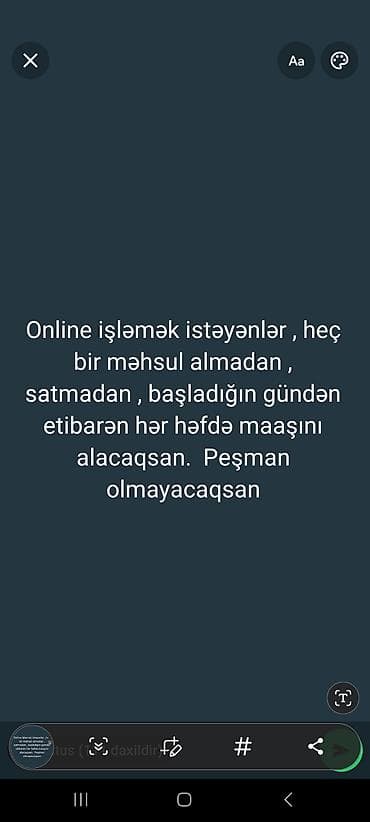 Onlayn iş imkanı – məhsul almadan və satmadan gəlir əldə et! -