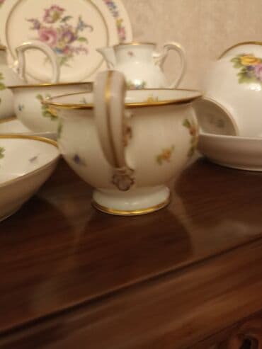 cay dəstləri: Çay dəsti, rəng - Ağ, Farfor, 6 nəfərlik, Almaniya — 10