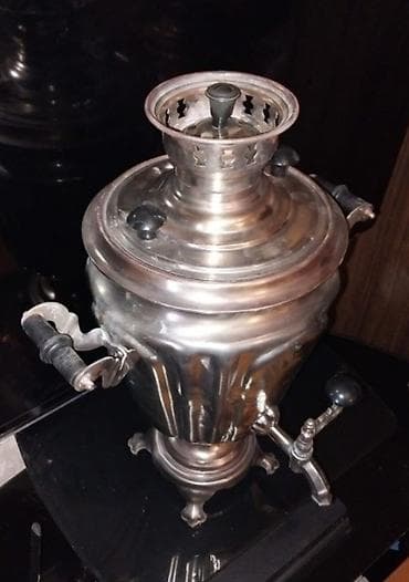 samovar 5l: Samovar 5 lirt – klassik metal gövdəli, köhnə rus üslubunda — 3