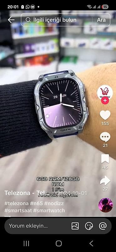 das sekilleri: Nodizz N65 ağıllı saat - Ekran: Super AMOLED, toxunuşa həssas, geniş — 3