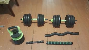 Çoxfunksiyalı ev fitnes dəsti - Çevrilə bilən quruluş: dambıl, ştanq