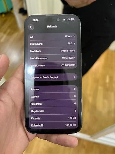 iphone 15 pro qiymet: IPhone 15 Pro, 128 GB, Black Titanium, Face ID — 4