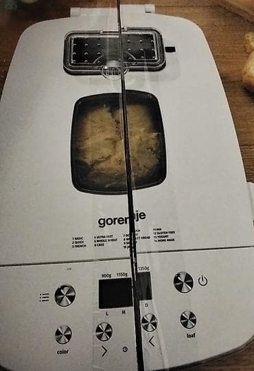 cörək: Yeni Çörəkbişirən, Gorenje, Çörəyin çəkisi - 2 və daha çox kq — 4