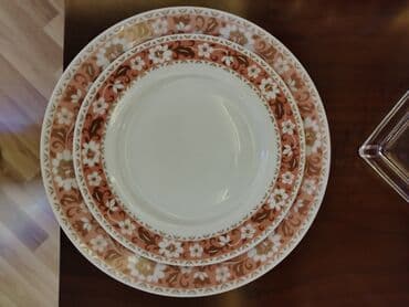 qab qacaq ikinci el: Boşqablar, 12 ədədli dəst, rəng - Ağ, Farfor, Çexiya — 3