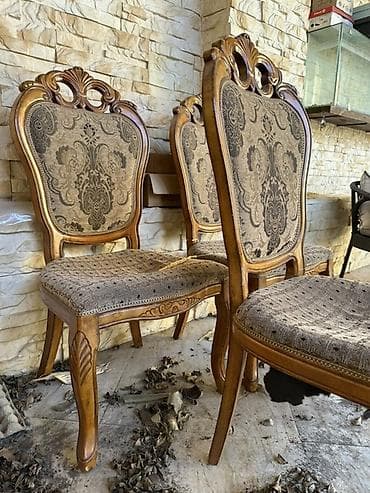 klasik masa: Qonaq otağı üçün, Qatlanmayan, rəng - Bej Stul — 1