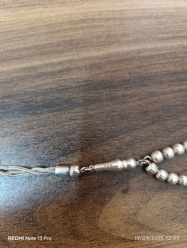 gümüşün qramı qiyməti 2022: Gümüş təsbeh - Material: 925 ayar gümüş (bağlayıcı hissədə “925” — 2