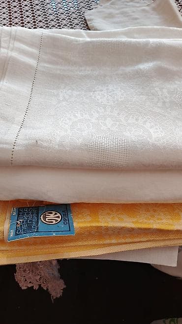 süfreler: Mətbəx və süfrə üçün dəst parça məhsulları - Material: kətan/paxta — 1