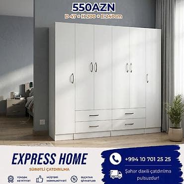 dolab skaf: Yeni, 6 qapı, Siyirməli, Açılan, Düz dolab — 1