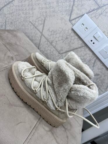 rezin çəkmələr: Qısaboğaz, Ölçü: 36, rəng - Bej, İşlənmiş — 3