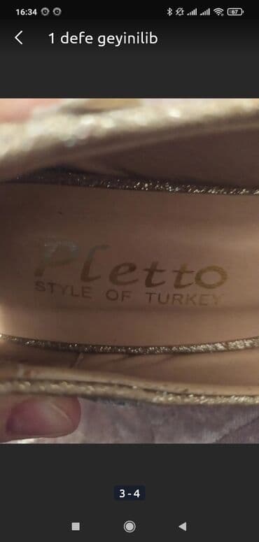 ayyaqqabi: Ziyafət ayaqqabısı bir defe geyinilib Azadlıqm/s çatdırılma — 2