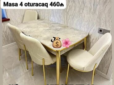 qorka mebel qiymetleri: Jurnal masası, Yeni, Açılmayan, Şüşə, Oval masa — 4