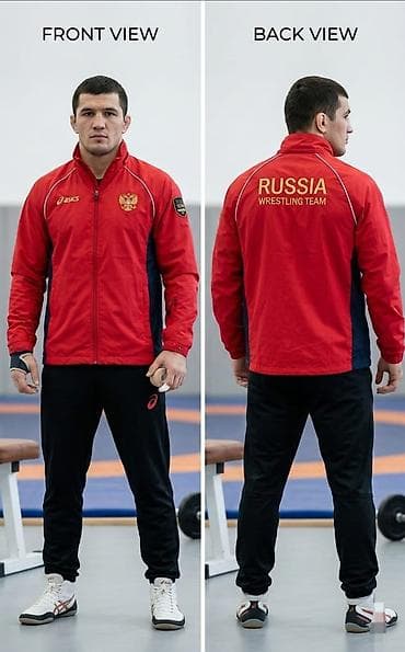 Üst geyimləri: Rusiya Güləş Komandası Olimpiya Gödəkçəsi (L) Олимпийка Russia — 1