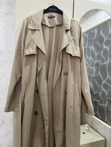 Hicab: Bej rəngli uzun trençkot - Brend: Hakke (etiketdə göstərilib) - — 4