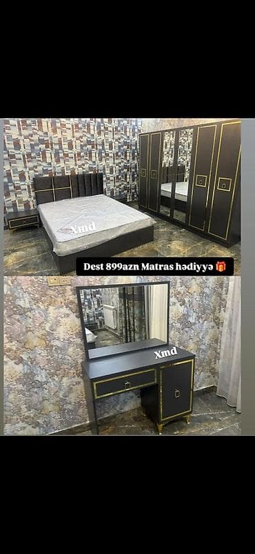Yataq otağı dəsti Tərkib: - 1 ədəd iki nəfərlik çarpayı (yumşaq lalafo.az -da Yataq otağı dəsti Tərkib: - 1 ədəd iki nəfərlik çarpayı (yumşaq