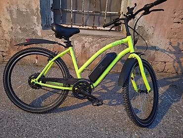 Uşaq velosipedləri: Hurley elektrik velosipedi – parlaq neon-sarı rəngli, şəhər və yüngül — 2