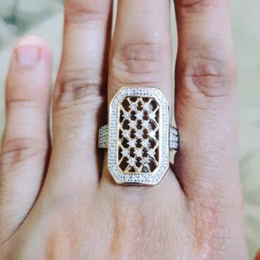 qızıl üzüklər qiymətləri 2022: Toy, Üzük, Sarı qızıl, 585 Əyar, Brilyant — 1