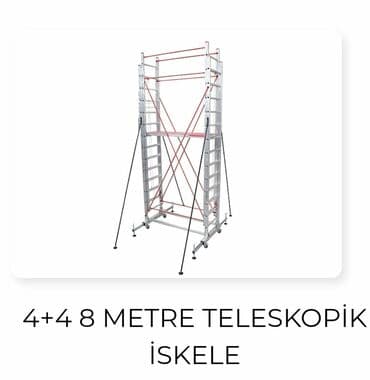 dəmir dirəklər: Bu, hündürlüyü tənzimlənə bilən teleskopik isgələdir. Yüngül alüminium — 2