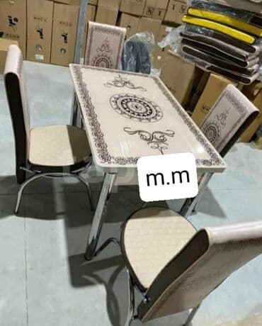 диван стол: Для кухни, Новый, Раскладной, Прямоугольный стол, 4 стула — 24