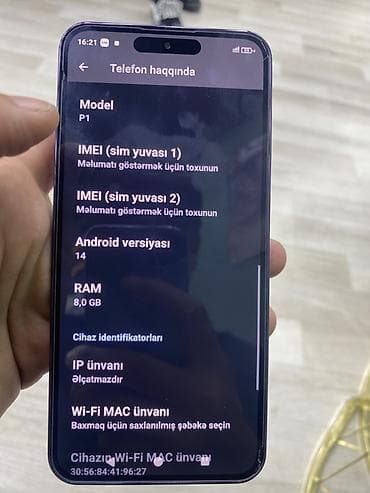 oyun hesabı sat: Oukitel P1 smartfon - Model: P1 (şəkildə “Telefon haqqında” — 4