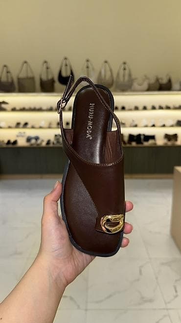 Qadın sandalı – NURU MODA - Model: Açıq burunlu, slingback qayışlı — 3