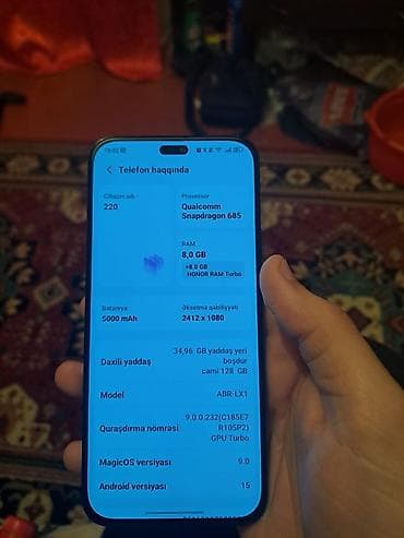 3g 4g modem: Honor X8c, 128 GB, rəng - Qara, İki sim kartlı — 1
