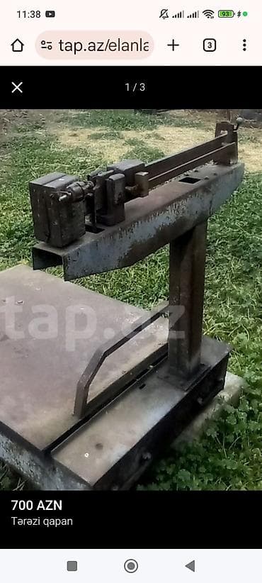 Sənaye tərəzisi müxtəlif malların çəkilməsi üçün nəzərdə tutulmuşdur