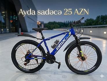 Dağ velosipedi – BMX GTR-505 - Rəng: mavi-qara, neon detallar -