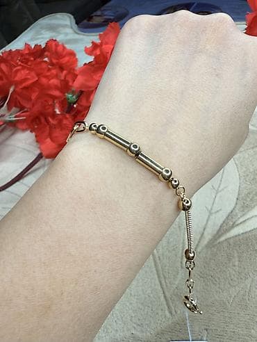 cutluk qolbaqlari: Bilərzik, Sarı qızıl, 585 Əyar, 505 g — 2