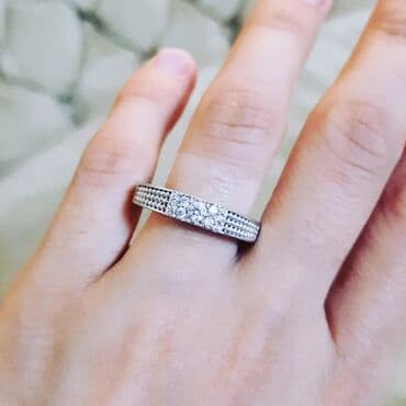 nişan üzükleri: Nişan, Üzük, Ağ qızıl, 585 Əyar — 3