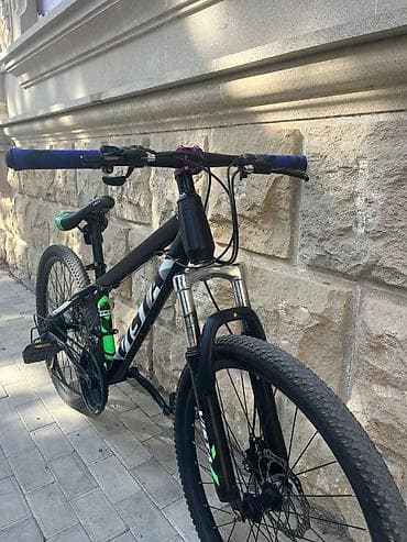 yasabet: Vista dağ velosipedi - Çərçivə: yüngül alüminium, qara-yaşıl-ağ — 2